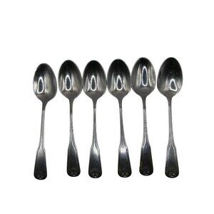 Oneida deluxe Roger’s Colonial Mood Stainless Teaspoon Set Of 6 glossy flatware